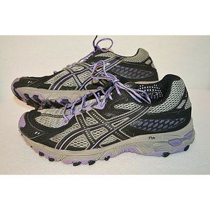 Asics Gel Trabuco 13 Women's Size 8 Black Purple Running Shoes